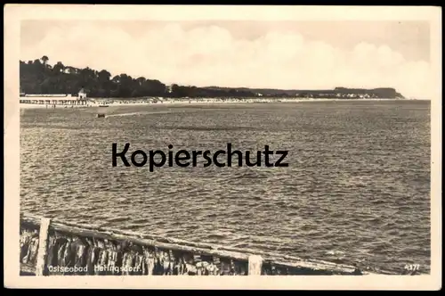ÄLTERE POSTKARTE OSTSEEBAD HERINGSDORF PANORAMA 1954 INSEL USEDOM postcard cpa AK Ansichtskarte