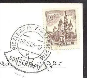 ÄLTERE POSTKARTE RIEZLERN KLEINWALSERTAL UNTERWESTEGG TORKOPF Stempel Sondertarif 1963 cpa postcard Ansichtskarte AK