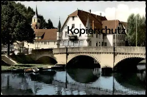 ÄLTERE POSTKARTE SULZ AM NECKAR 1961 BRÜCKE Neckarbrücke Landkreis Rottweil cpa postcard Ansichtskarte AK