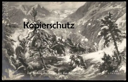 ALTE POSTKARTE RUMÄNIEN KARPARTHEN RÜCKZUG DER RUSSEN russian soldiers Romania Karpaten Carpati Karparty postcard cpa AK