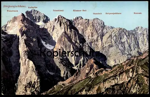 ALTE POSTKARTE STRIPSENJOCHHAUS STRIPSENJOCH WILDER KAISER ELLMAUER HALT Griesenau Stempel Kaindl-Hütte Steinberg AK cpa