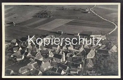 ALTE POSTKARTE TIGERFELD LUFTBILD VOM FLUGZEUG bei Pfronstetten Reutlingen Schwäbische Alb cpa postcard AK Ansichtskarte