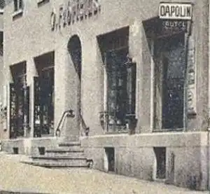 ALTE POSTKARTE HERRNHUT LÖBAUER STRASSE DAPLIN WERBUNG Deutsch-Amerikanische Petroleum Gesellschaft Esso cpa postcard