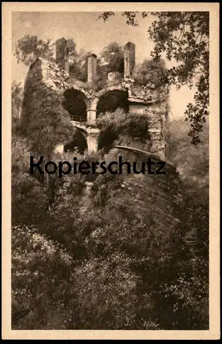 ALTE POSTKARTE HEIDELBERG GESPRENGTER TURM ODER KRAUTTURM DER GESPRENGTE Ruine ruin tower tour postcard Ansichtskarte AK