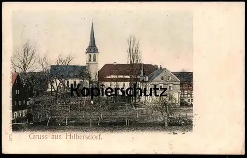 ALTE POSTKARTE GRUSS AUS HILBERSDORF 1906 BOBRITZSCH-HILBERSDORF bei Freiberg Sachsen cpa postcard Ansichtskarte AK