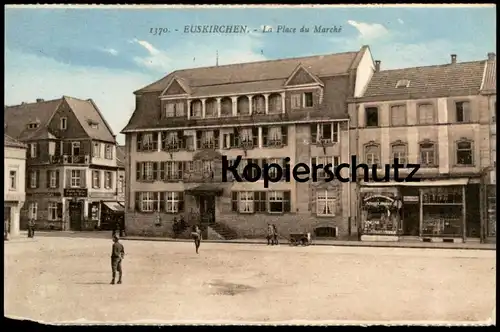 ALTE POSTKARTE EUSKIRCHEN LA PLACE DU MARCHÉ GASTSTÄTTE PETER REITZ GESCHÄFT ALBERT ROLET market Marktplatz cpa postcard