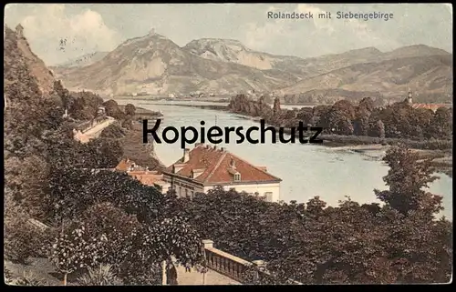 ALTE POSTKARTE ROLANDSECK MIT SIEBENGEBIRGE PANORAMA Remagen Rhein cpa postcard AK Ansichtskarte