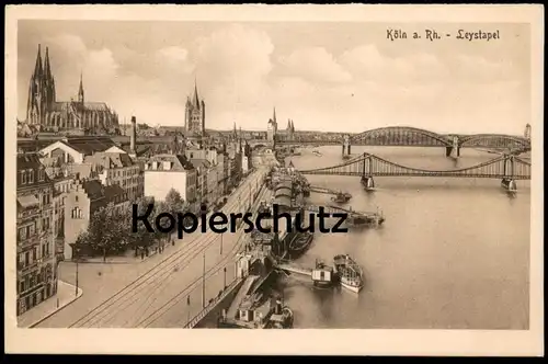 ALTE POSTKARTE KÖLN AM RHEIN LEYSTAPEL Schiffe Schiff Cöln cpa postcard Ansichtskarte AK