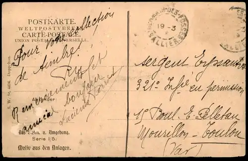 ALTE POSTKARTE STETTIN MOTIV AUS DEN ANLAGEN Szczecin Pommern cpa postcard AK Ansichtskarte