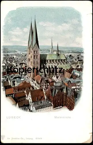ALTE POSTKARTE LÜBECK MARIENKIRCHE Kirche church église cpa postcard AK Ansichtskarte