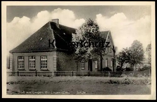 ALTE POSTKARTE GRUSS AUS LANGEN BEI LENGERICH SCHULE KREIS LINGEN EMS school école Ansichtskarte cpa postcard AK