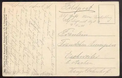 ALTE POSTKARTE KORSCHEN KORSZE OSTPREUSSEN ABGESTÜRZTE DAMPFLOK steam train locomotive à vapeur accident crash postcard