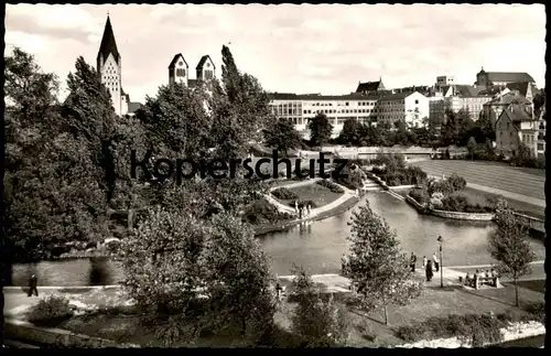 ÄLTERE POSTKARTE PADERBORN PADERANLAGEN Quelle Pader spring source postcard cpa AK Ansichtskarte