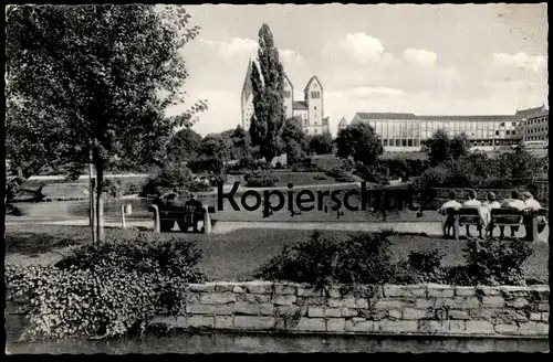 ÄLTERE POSTKARTE PADERBORN IN DEN PADERANLAGEN DUNKLE SCHWARZE WASSERVÖGEL postcard cpa AK Ansichtskarte