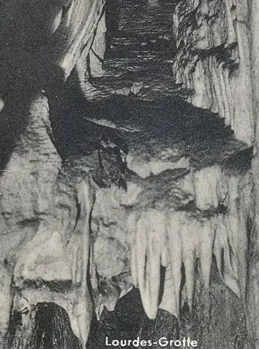 ALTE POSTKARTE GRUSS VON DER WARSTEINER TROPFSTEINHÖHLE WARSTEIN LOURDES-GROTTE BILSTEINFELSEN grotte cave cpa postcard