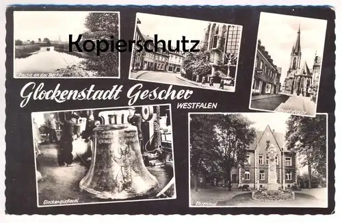 ÄLTERE POSTKARTE GESCHER GLOCKENGIESSEREI cloche cloches bell bells clarine Glocken Glocke cpa postcard AK Ansichtskarte