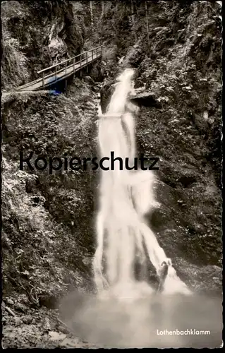 ÄLTERE POSTKARTE LOTHENBACHKLAMM LOTENBACHKLAMM Schwarzwald Bonndorf Wutachschlucht Wasserfall postcard black forest