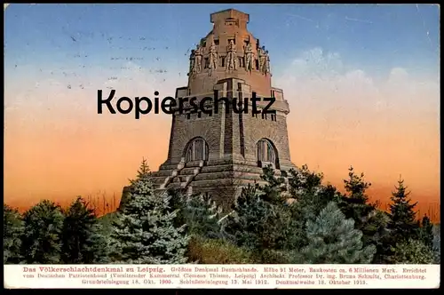 ALTE POSTKARTE DAS VÖLKERSCHLACHTDENKMAL ZU LEIPZIG GRÖSSTES DENKMAL DEUTSCHLANDS monument AK Ansichtskarte cpa postcard