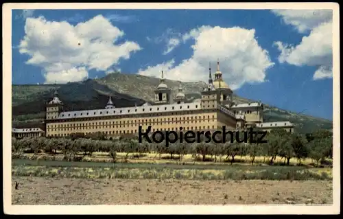 ÄLTERE POSTKARTE MONASTERIO DE EL ESCORIAL VISTA GENERAL desde la Herrería cpa postcard Real Sitio de San Lorenzo castle
