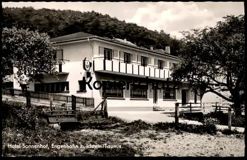 ÄLTERE POSTKARTE ENGENHAHN BEI IDSTEIN TAUNUS HOTEL SONNENHOF UNION BIER EIGENE SCHLACHTUNG Niedernhausen beer postcard