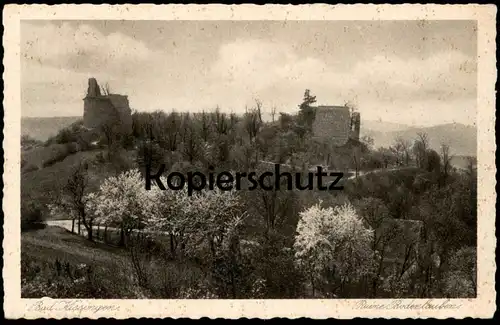 ALTE POSTKARTE BAD KISSINGEN RUINE BURG BODENLAUBEN Bodenlaube Botenlauben AK Ansichtskarte cpa postcard