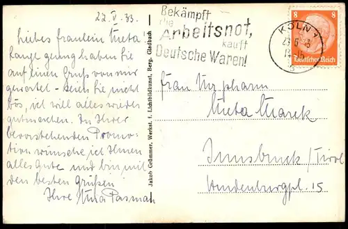 ALTE POSTKARTE BERGISCH GLADBACH SAND - IGELER MÜHLE Berg. Gladbach Herrenstrunden moulin mill molen cpa postcard AK