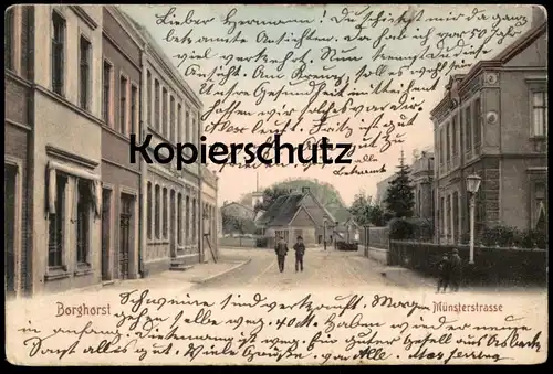 ALTE POSTKARTE BORGHORST MÜNSTERSTRASSE 1904 Burgsteinfurt Steinfurt cpa postcard AK Ansichtskarte