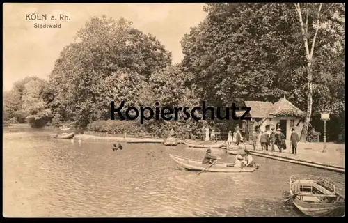 ALTE POSTKARTE KÖLN LINDENTHAL STADTWALD BOOTE CÖLN Park parc jardin public cpa postcard Ansichtskarte AK
