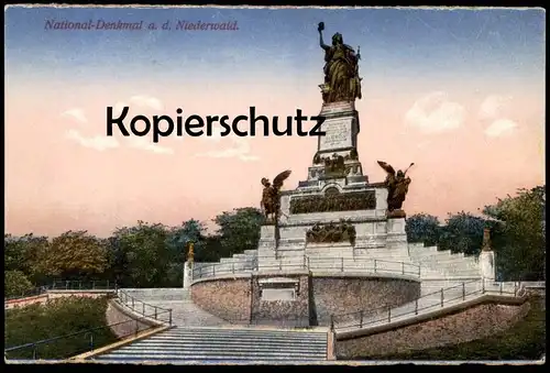 ALTE POSTKARTE NIEDERWALD-DENKMAL BEI RÜDESHEIM 1922 Niederwalddenkmal Nationaldenkmal monument cpa postcard AK