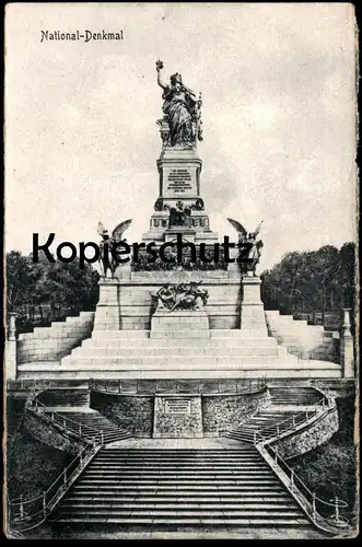 ALTE POSTKARTE NATIONAL-DENKMAL BEI RÜDESHEIM Niederwald-Denkmal Niederwalddenkmal monument cpa postcard AK