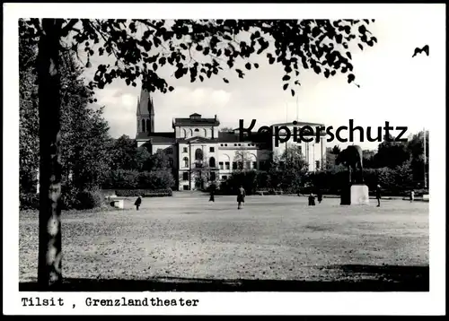 ÄLTERE POSTKARTE TILSIT GRENZLANDTHEATER SOWETSK KALININGRAD SOWJETSK Ostpreussen Theater theatre postcard Ansichtskarte