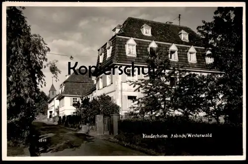 ÄLTERE POSTKARTE KINDERHEIM ASBACH WESTERWALD 1956 bei Neuwied Ansichtskarte postcard children's home foyer d'enfants