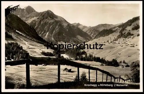 ALTE POSTKARTE HIRSCHEGG UND MITTELBERG IM WALSERTAL Kleinwalsertal Ansichtskarte AK postcard cpa