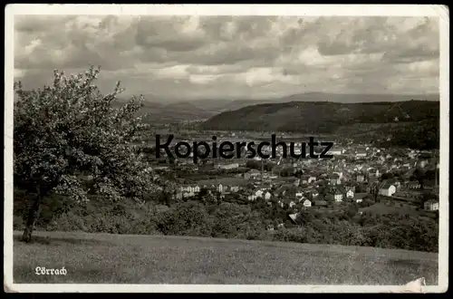 ALTE POSTKARTE LÖRRACH PANORAMA 1940 Gesamtansicht Totalansicht Feldpost Baden-Württemberg Ansichtskarte AK cpa postcard