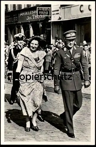 ALTE POSTKARTE LUXEMBOURG 20. Juni 1951 OP WEG NAAR DE KRANSLEGGING MONUMENT KONING Thoss Luxemburg Nederland Koningin