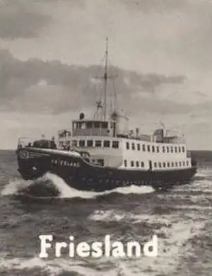 ÄLTERE POSTKARTE GROETEN VAN TERSCHELLING HAVEN KAMPEREN CAMPING SCHIFF FRIESLAND ship Fishing boat cpa postcard AK