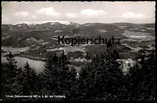 ÄLTERE POSTKARTE TITISEE MIT FELDBERG Verlag Erwin Burda Schwarzwald Foret-Noire black forest Ansichtskarte cpa postcard
