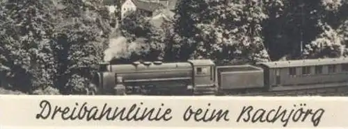ÄLTERE POSTKARTE TRIBERG GRÜSSE VON SCHREIBFAULEN LEUTEN BLICK VOM HOHNEN DREIBAHNLINIE LUFT- UND SCHWIMMBAD DAMPFLOK AK