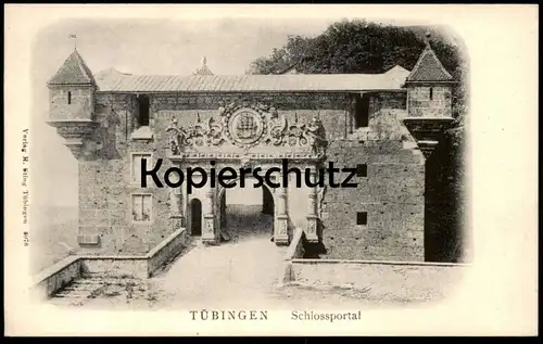 ALTE POSTKARTE TÜBINGEN SCHLOSSPORTAL PORTAL castle chateau portail main gate entrance postcard cpa AK Ansichtskarte