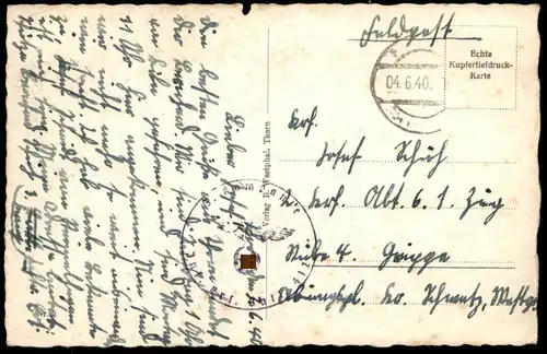 ALTE POSTKARTE THORN NEUE BRÜCKE TOTAL GESPRENGT FELDPOST 1940 destroyed bridge during war Torun Ostpreussen polska