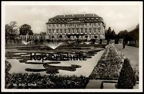 ALTE POSTKARTE BRÜHL SCHLOSS AUGUSTUSBURG SPRINGBRUNNEN PARK fontaine fountain castle chateau postcard AK Ansichtskarte