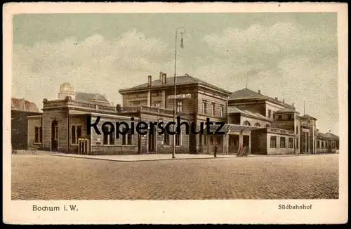 ALTE POSTKARTE BOCHUM SÜDBAHNHOF BAHNHOF station gare cpa postcard AK Ansichtskarte