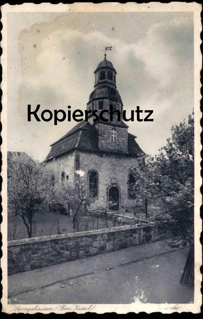 ALTE POSTKARTE IHRINGSHAUSEN Fuldatal Bezirk Kassel Kirche église
