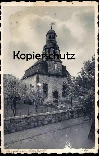 ALTE POSTKARTE IHRINGSHAUSEN BEZIRK KASSEL KIRCHE FULDATAL église church cpa postcard AK Ansichtskarte