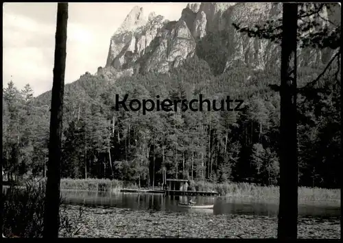 ÄLTERE POSTKARTE VÖLSERWEIHER VÖLSER WEIHER LAGHETTO DI FIE 1970 bei Völs am Schlern Bozen Bolzano AK Ansichtsarte cpa