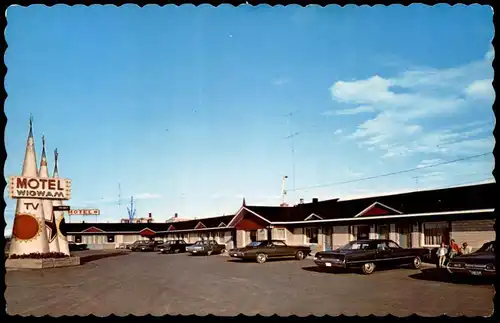 ÄLTERE POSTKARTE MOTEL WIGWAM TACHÉ MONTMAGNY Québec Canada Kanada Zelt tent tente cpa postcard AK Ansichtskarte