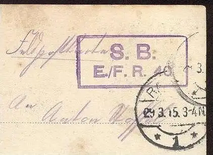 ALTE POSTKARTE RASTATT KASERNEN DES FÜSILIER-REGIMENT VON HOHENZOLLERN No. 40 Feldpost Stempel barracks casern Kaserne