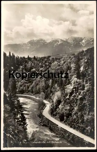 ALTE POSTKARTE SPITTAL AN DER DRAU 1935 LIESERSTRASSE MIT GOLDECK Pferdewagen Kärnten Austria cpa postcard