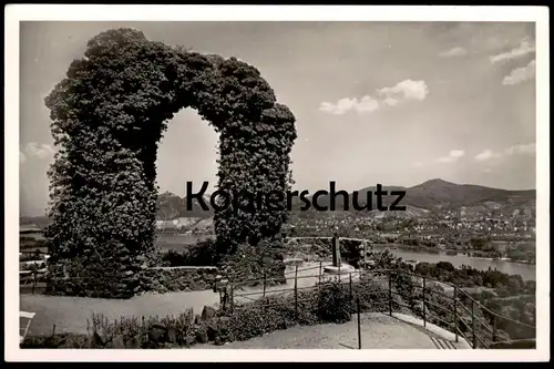 ALTE POSTKARTE ROLANDSECK RHEIN ROLANDSBOGEN MIT DRACHENFELS & SIEBENGEBIRGE cpa postcard AK Ansichtskarte