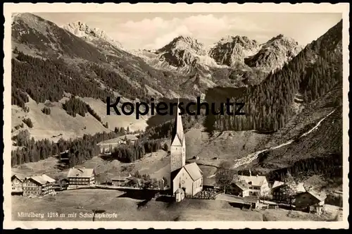 ALTE POSTKARTE MITTELBERG MIT SCHAFALPKÖPFE PANORAMA KLEINWALSERTAL Vorarlberg Österreich AK cpa postcard Ansichtskarte